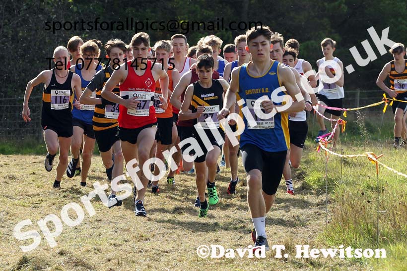 Mens under-17s 2021 North Eastern Harrier League, Druridge Bay. Photo: David T. Hewitson/Sports for All Pics